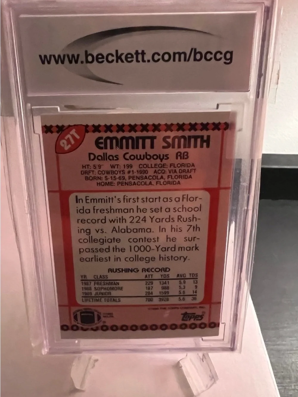 Topps 1990 Emmitt Smith Rookie Card